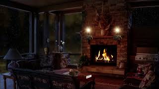 Fireplace at Wood Cabin Free Footage (Royalty Free / No Copyright)