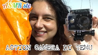 ho comprato una action camera su TEMU 💸💸  shopping ASMR ITA whispering show and tell haul