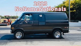 1977 Dodge Van at the 2023 NoNameNationals 318 small block mopar #vanlife #racing