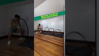 ALTERNATE ARM WAVES BATTLE ROPE WORKOUT