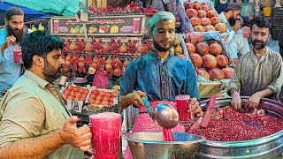 Pomegranate Juice Making | Anar Ka Sarbath | Quick & Easy Pomegranate Opening | Street Food Karachi