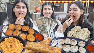 Kurkure Momos, Paneer Momos, Pasta and Paneer Roll Eating Challenge | Winner Will Get Rs 5000/-