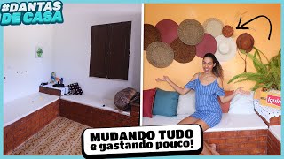 TRANSFORMAÇÃO DA SALA : REFORMEI A SALA EM 1 DIA GASTANDO POUCO!  decoração boho