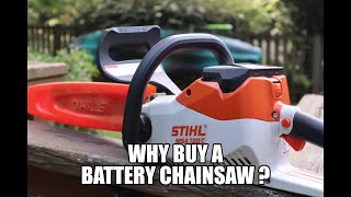 Why buy a Battery Chain Saw ?? Stihl Battery Chain Saw #batterychainsaw