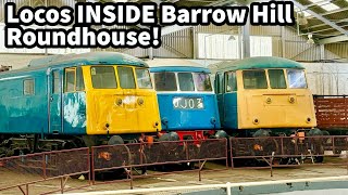 LOCOS Residing INSIDE Barrow Hill Roundhouse - Plus TURNTABLE Demonstration!