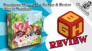 Boardgame Heaven Unboxing, How To Play & Review 178: Alice in wordland (Drawlab)