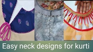 Stylish and easy neck designs for kurti.||whats in trend.