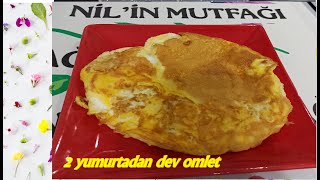 OMLET🥚🍳BALON YUMURTA 2 YUMURTADAN KOCAMAN OMLET TARİFİ  SEVMİYEN ÇOCUKLAR BİLE BAYILARAK YİYOR..