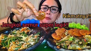 MUKBANG JENGKOL SEMUR,URAP SAYUR,IKAN ASIN SAMBAL IJO,LALAPAN MENTAH|mukbang sunda bikin lahap