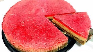 تشيز كيك الفراولة ( Strawberry cheese cake ) مفيش أطعم من كده .