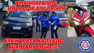 RIDER AYAW IPASA NG LTO INSPECTOR KAHIT TAMA PAGKABIT NG AUXILIARY LIGHT?