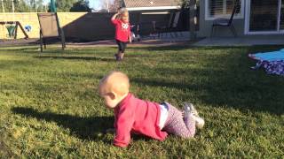 Olivia's first day crawling. 1/2015