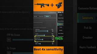 🔥4x Zero Recoil Sensitivity | 4x No Recoil Spray | 4x Zero Recoil Sensitivity With Gyroscope😱 #pubg