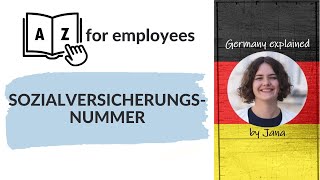 A to Z for employees | Social security number | Sozialversicherungsnummer #HalloGermany