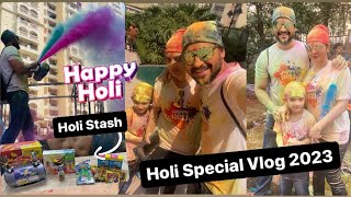 Holi Special Vlog 2023 ❤️ | My Holi Stash 🌈 | Best Rain Dance Holi Party 💦