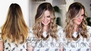 Balayage Color Correction - Blonde Hair Transformation (Full Tutorial including Formulas!)