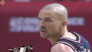 Jason Kidd Dominate Chauncey Billups in 2003 NBA Playoffs Pistons at New Jersey Nets ECF G3！