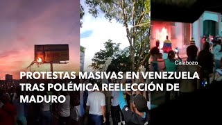 Protestas masivas en Venezuela tras polémica reelección de Maduro