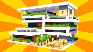 Minecraft: How to Build a Large Modern House Tutorial - Modern Base Tutorial