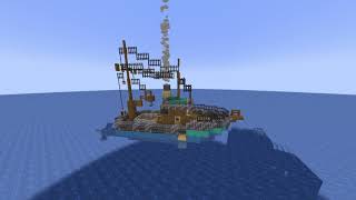 Minecraft Create mod Fishing boat (Clockwork)