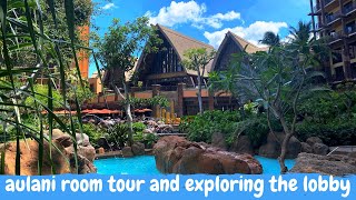 Disney Aulani DVC Deluxe Studio Room Tour & A Look Around the Gorgeous Lobby and Grounds | May 2021