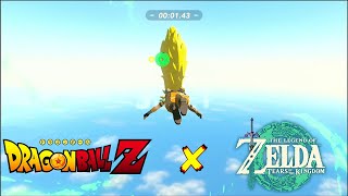 Super Saiyan 3 Goku Skydiving in Zelda: Tears of The Kingdom