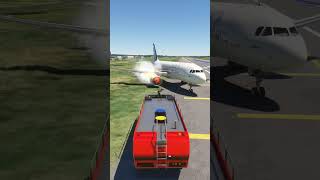 Firefighters respond to A320 at the airport