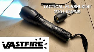 VASTFIRE Tactical Flashlight : Wide Beam : 1250 Lumen : Offset Picatinny Rail Mount Pressure Switch