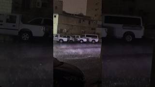 Havey Rain in Jeddah | Rainy Night | ##shortvideo #rain