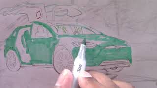 How to draw Tesla