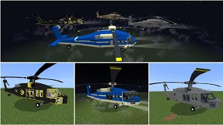 HELICOPTER V1.6 MINECRAFT V1.21. MCPE ADDON HELICOPTER BLACK HAWK NEW