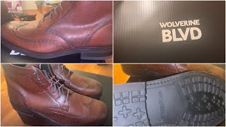 Wolverine BLVD Wing Tip Boot Cognac (Runs Big)