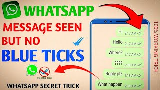 WhatsApp Message Seen But No Blue Tick | How To Read WhatsApp Messages Without Blue Ticks