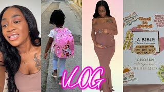 VLOG | J’ai déjà accouché ? | Photoshoot de grossesse🤰🏽| Rentrée à la maternelle🥹#dalhiailoveyou