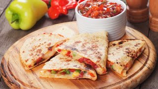 Veg Quesadilla recipe with Tortilla recipe | Easy Cheesy Quesadilla | Easy Cooking Hub