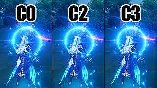 C0 vs C2 vs C3 Neuvillette | Neuvillette Damage Comparison C0, C2, C3