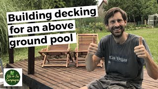 Building decking for an above ground pool (Part 3 of installing an above ground pool with deck area)