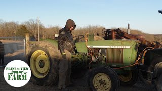 Starting A Cold Tractor, Frozen Hay, & An Icy Pond Update