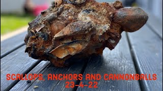 Windy Saturday, scallops, anchors and cannonballs. 23-4-22 #cannonball #scubadiving