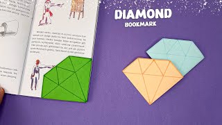 How to make a paper BOOKMARK | Diamond Bookmark