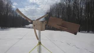 Windmill On The Edge of Furling on a Windy Day