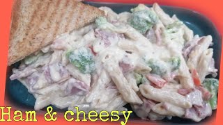 Creamy cheesy HAM & PASTA tara kain tayo! / jazz cooking hour