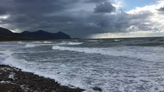 Fabulous waves sound amazing sea views for meditation ☔️🥹⛈️