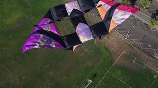 Drone Flying next to kite side by side close proximity