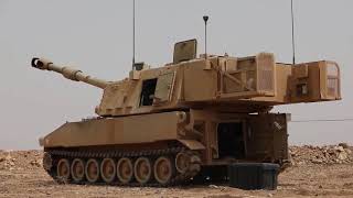 M109A6 Paladin Howitzer Impacts African Lion 2021| الأسد الأفريقي 2021 تدريب مدفعية هاوتزر بلادين