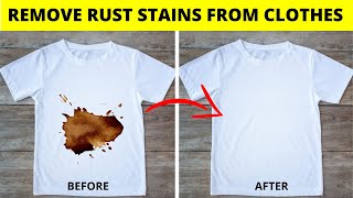 Simple Way to Remove Rust Stains From Clothes with Vinegar