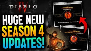 Diablo 4 SAVED by Huge Patch and Updates for Season 4!