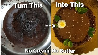 Decorating a cake bakery style | only 3 ingredients | ఇంటిలో ఉండే ఈ మూడు పదార్థాలతో కేక్ ని ఇలా ..