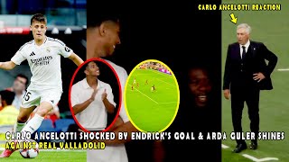 CARLO ANCELOTTI & BELLINGHAM REACTION TO ENDRICK'S GOAL AGAINST REAL VALLADOLID! ARDA GÜLER SHOCKS