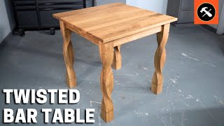 How to Create a White Oak Bar Table with a Twist! - Builder's Studio